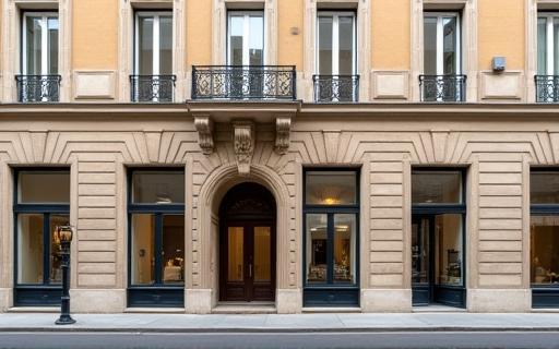 Façade restaurée d’un hôtel particulier lyonnais